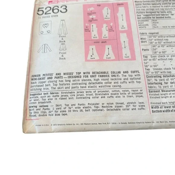1970s Vintage Simplicity Petite Sewing Patterns Lot - Picture 7 of 16